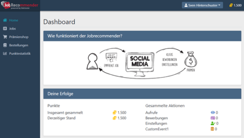 Jobrecommender Empfehler Dashboard