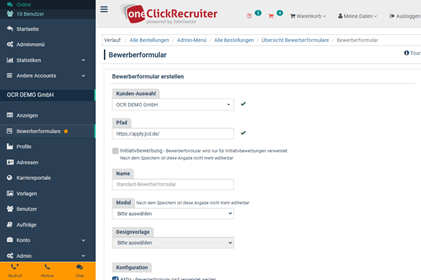Erklärvideo II: One-Click-Recruiter Bewerberformular