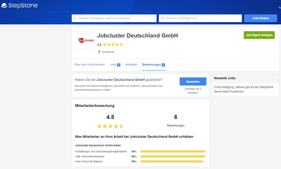 StepStone Unternehmensbewertungen
